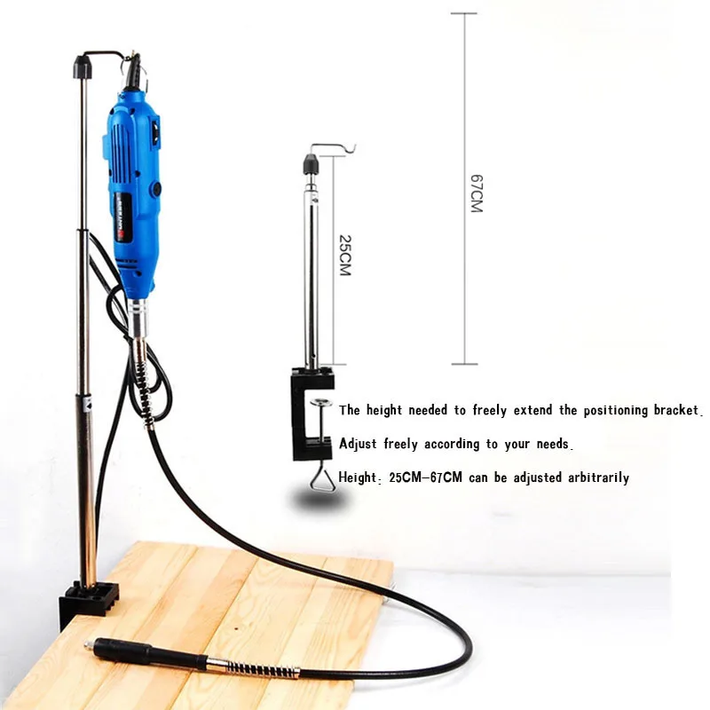 Adjustment Dremel holder hanging bracket Clamp-on flex shaft support Stand Locator for Mini drill Grinder Power Tool Accessories