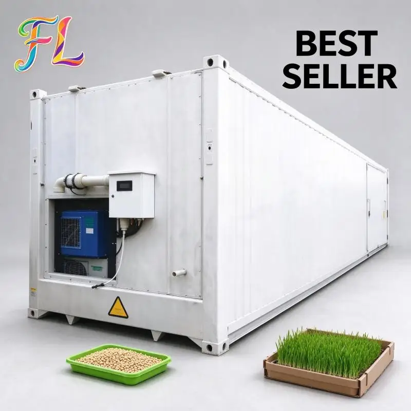Grass Growing Grain Sprouting Tray Barley Hydroponic Fodder Equipment Cabinet Sprout Make Production Line Machine