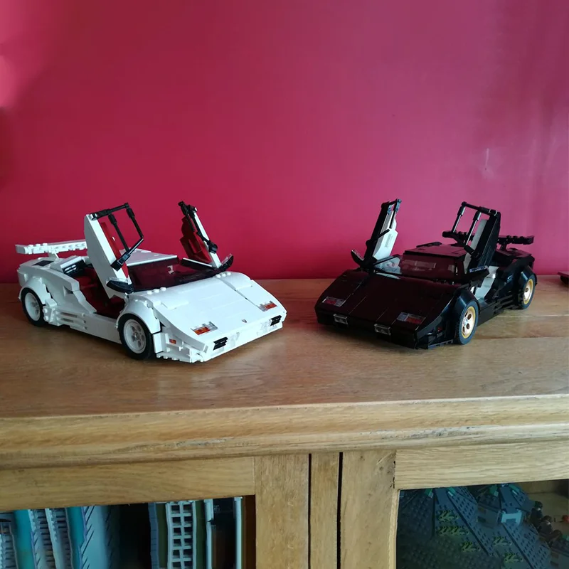 1308 قطعة MOC لامبورغينيز Countach QV الخالق نموذج اللبنات لعبة الهندسة المعمارية لتقوم بها بنفسك هدية الكريسماس فكرة التعليم للأطفال #2