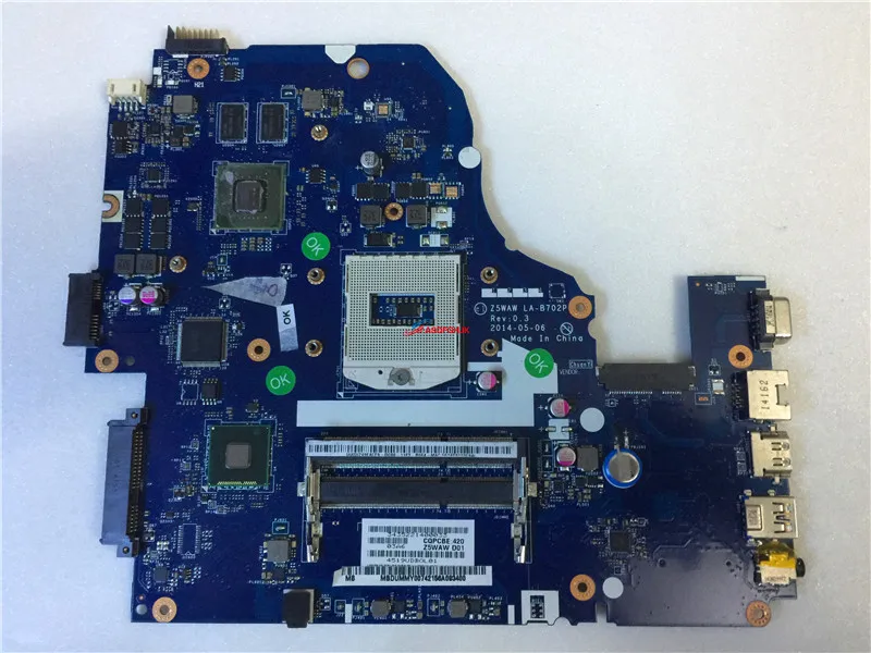 

Original Z5WAW LA-B702P NBMQ011001 For Acer Aspire E5-572G Laptop Motherboard NB. MQ011.001 Mbdummy007 Test OK