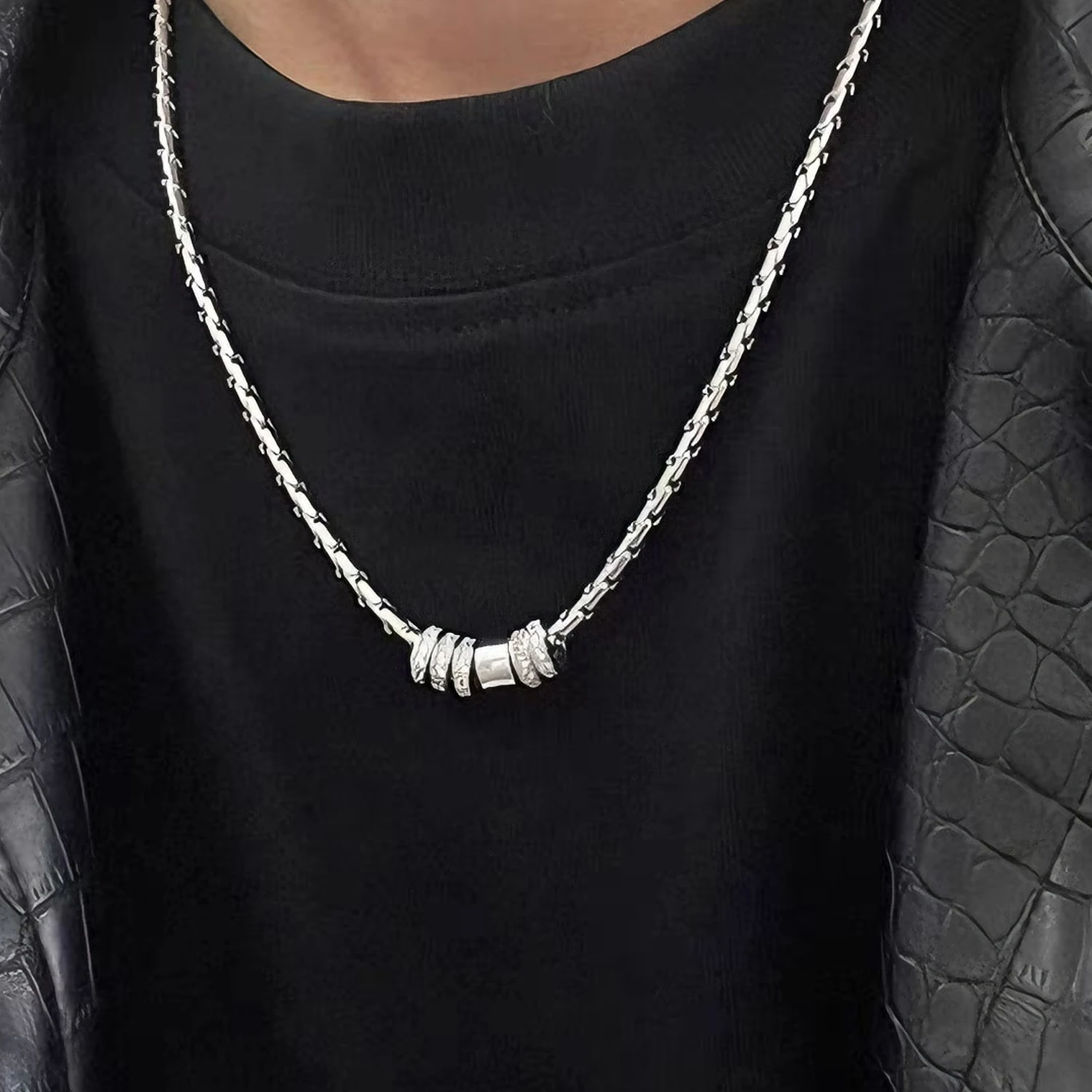 Stainless Steel Infinity Necklace For Women Shiny Rhinestone Infinite Love Pendant Minimalist INS Fashion Clavicle Chain Jewelry
