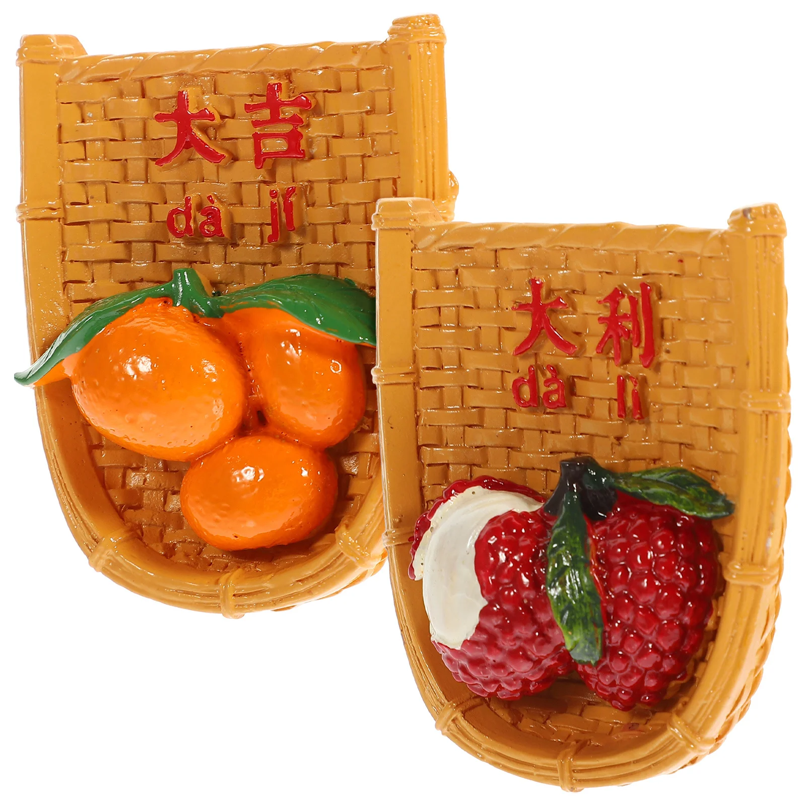 

2Pcs Chinese Festive Fridge Magnet Stickers Retro Style Decorative Magnets for Kitchen Home Party Gift Festival Magnet