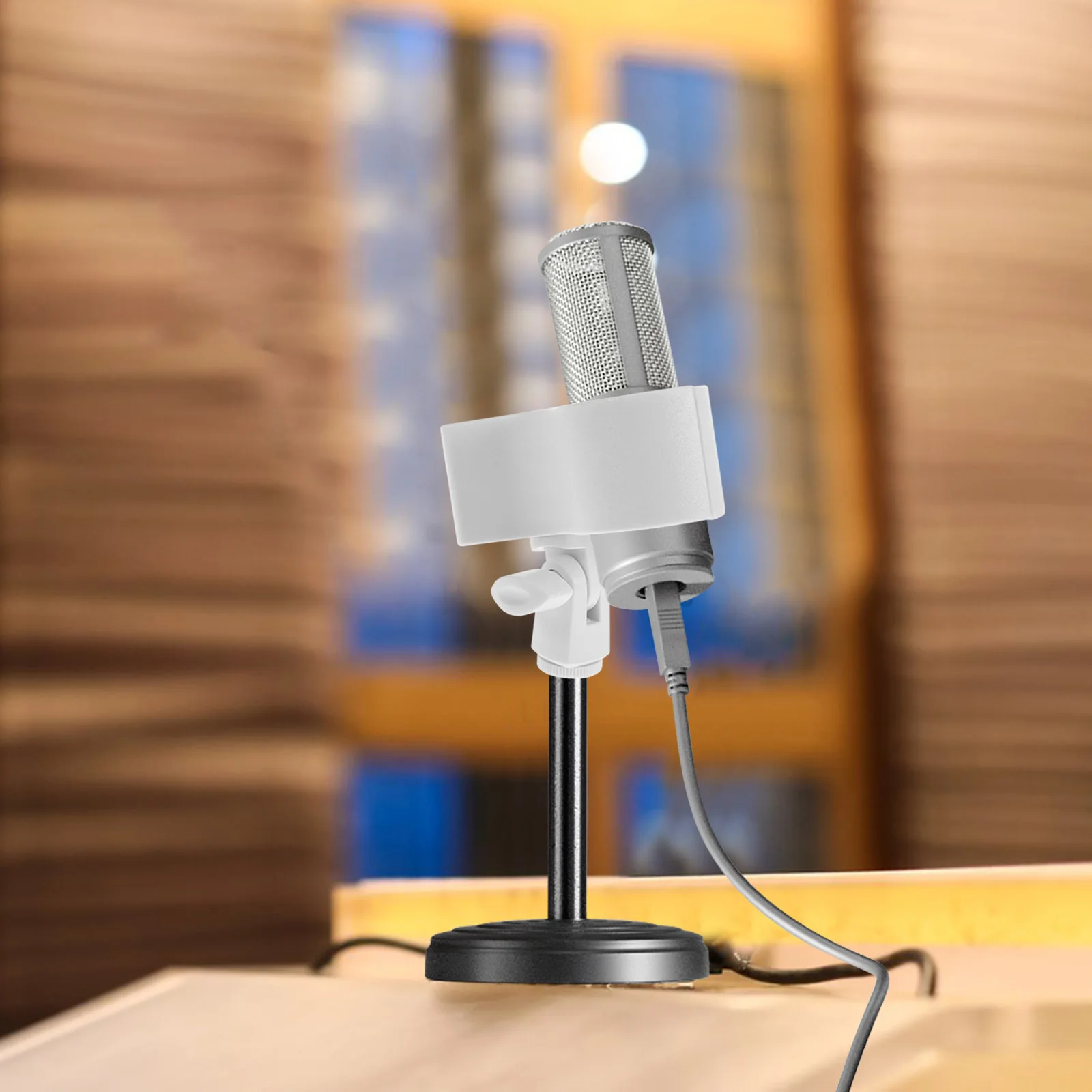 

5Pcs Microphone Clip Holder for Stand Universal Fit Heavy Duty Plastic Construction Secure Fastening for Mics Studio Theater