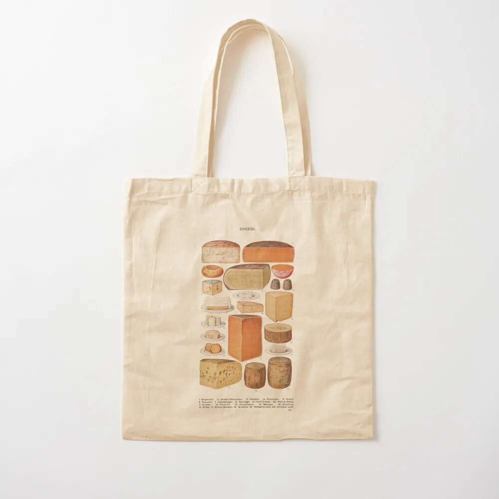 Vintage Mrs Beeton's Cheese Poster Print (No Background) Tote Bag Canvas stote bag Cloth bag hand Canvas