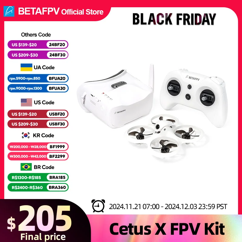 BETAFPV Cetus X FPV Kit Brushless FPV Quadcopter Indoor Racing RC Helicopter RC Airplane