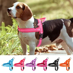 Nylon Reflective Dog Harness No Pull Puppy Dogs Harnesses Vest Adjustable Pet Training Vests For Small Medium Dogs Pug Bulldog