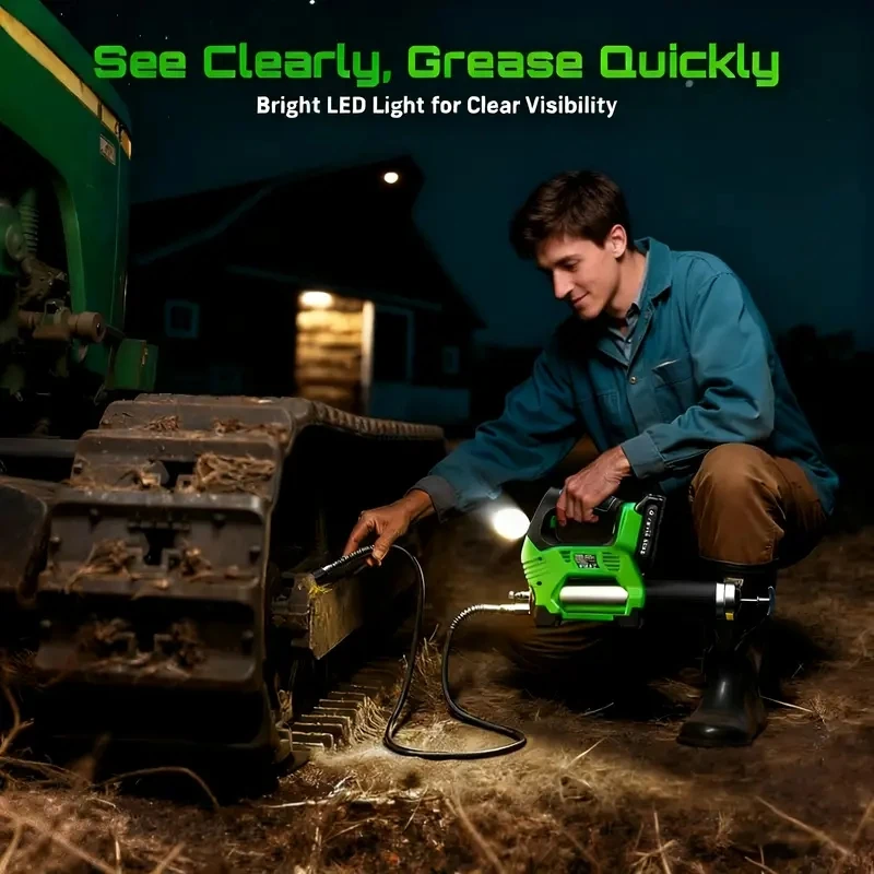 آلة مسدس الشحوم المحسنة TaskStar 12000PSI مع التحكم التلقائي في مستوى الصوت 6.7 أونصة/دقيقة فعالة للجرارات والشاحنات والمعدات #5