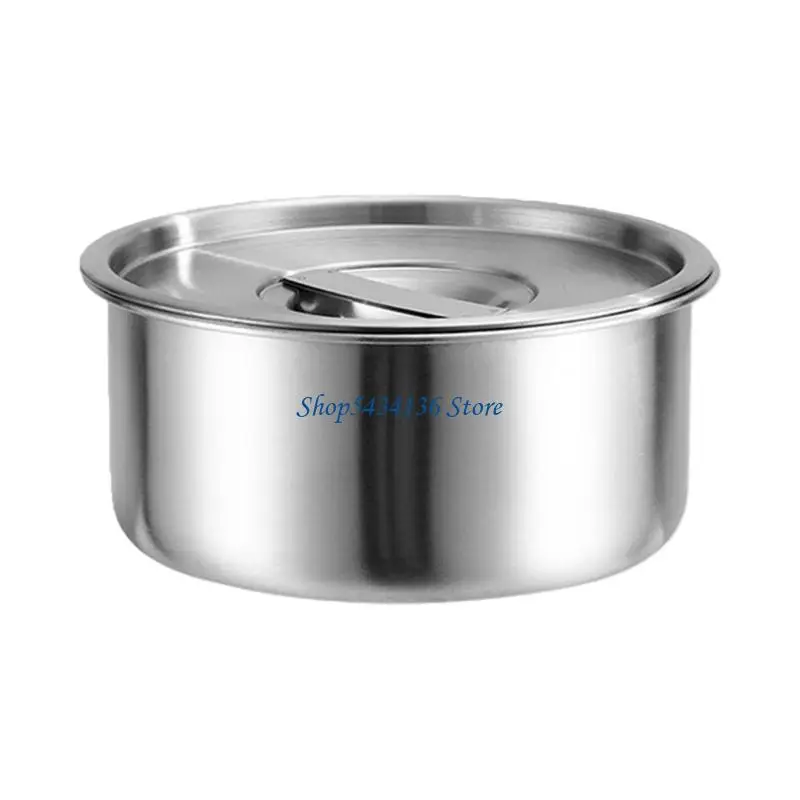 H7ED Convenient Stainless Steel Soup Cup with Lid For Gentle Water Bath Cooking
