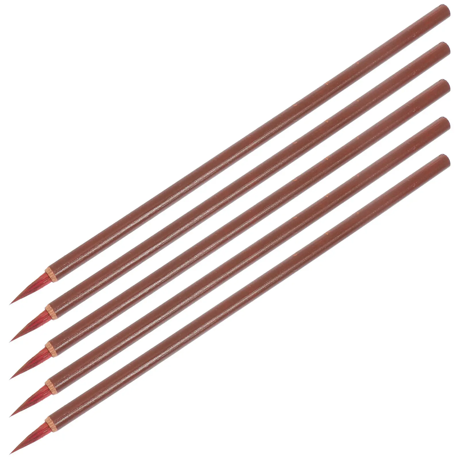 5Pcs Chinese Calligraphy Brush Pens – Natural Hair, Watercolor & Ink Drawing, Ideal for Beginners and Experts