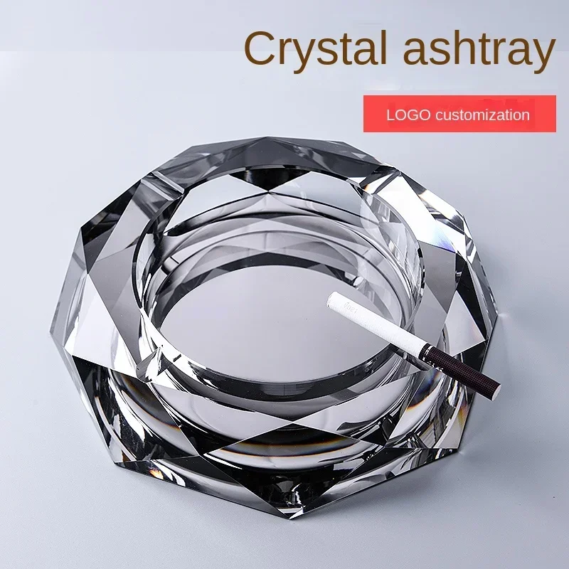 Colorful Crystal Glass Ashtray New Gift for Boyfriend\'s Home Living Room Creative Fashion Trend Boutique Luxury