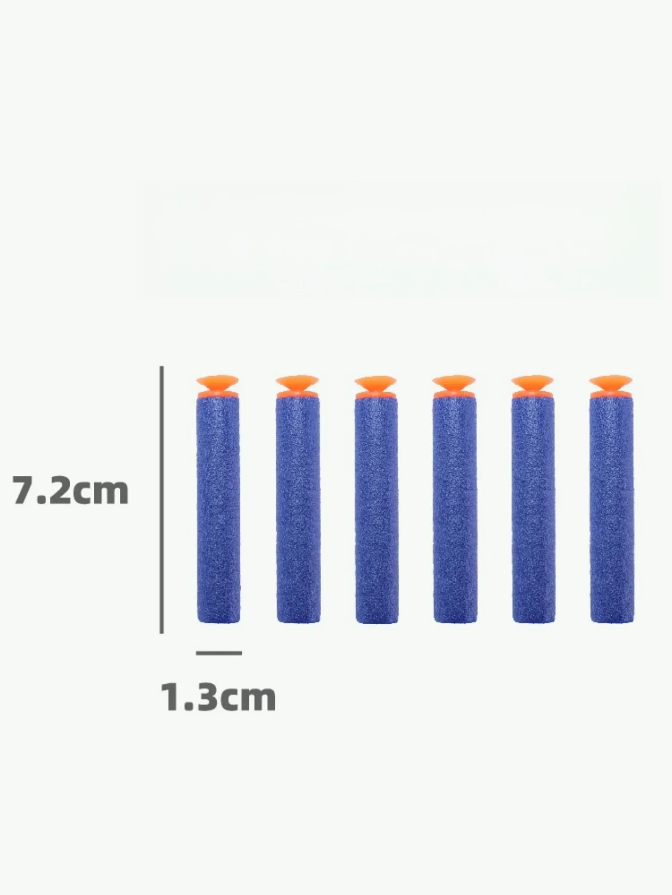 WOver 6 ears Old 7.2cm Blue100pcs For Soft Bullets Darts Round Head Refill Sponge Darts Kids Children Toy Gun Bullets For N