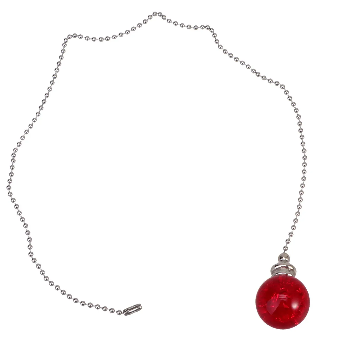 Crystal Ball Pull Chain Pendant Large Cracked Grain Ceiling Fan Light Switch Decoration Connector Room Hanging Ornament