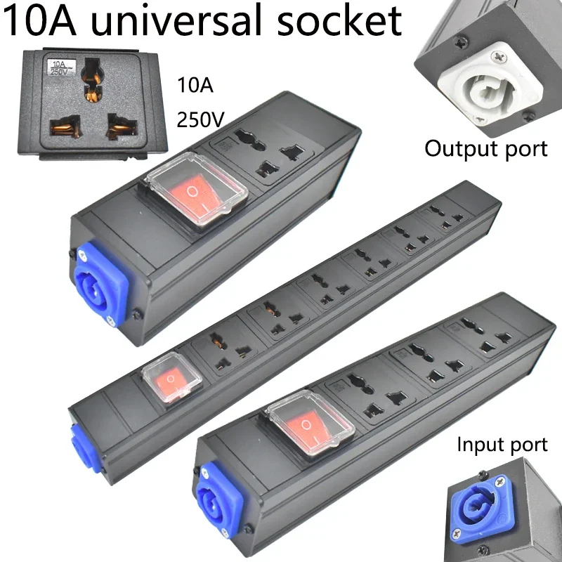 PDU power strip network cabinet 1-8AC aviation input/output port 10A universal socket with dual break switch wireless socket