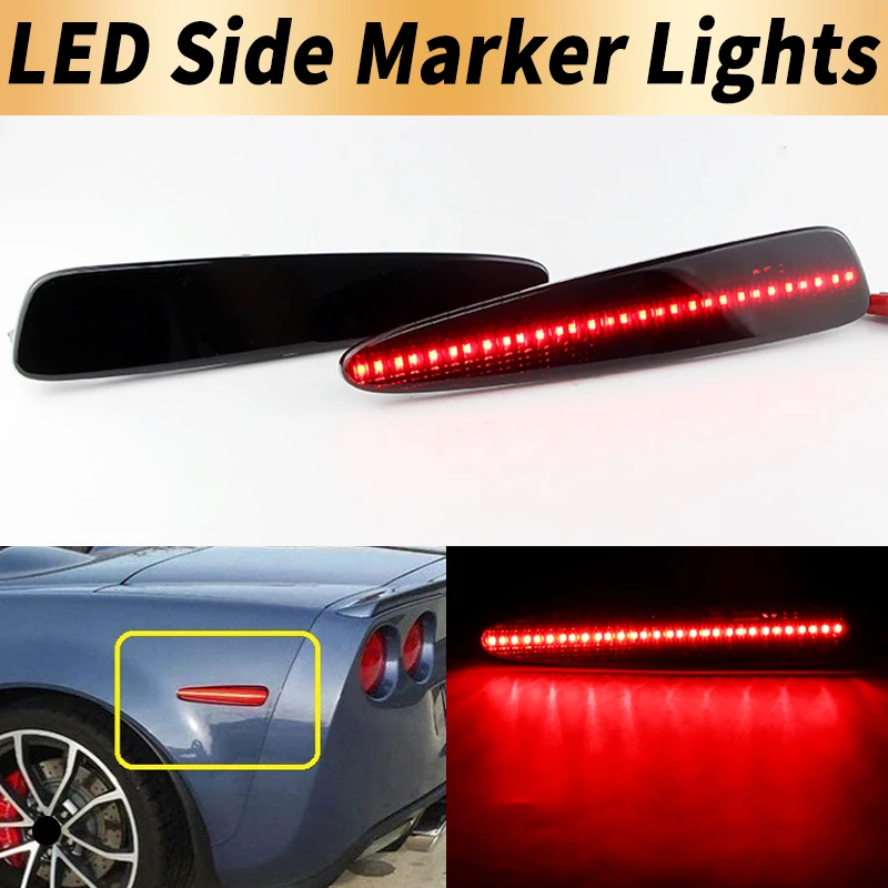 

2PCS LED Side Marker Lights Canbus For Chevrolet Cruze HR52S 2006/05-up Front Amber Rear Red Turn Signal Lamps Car Accessories