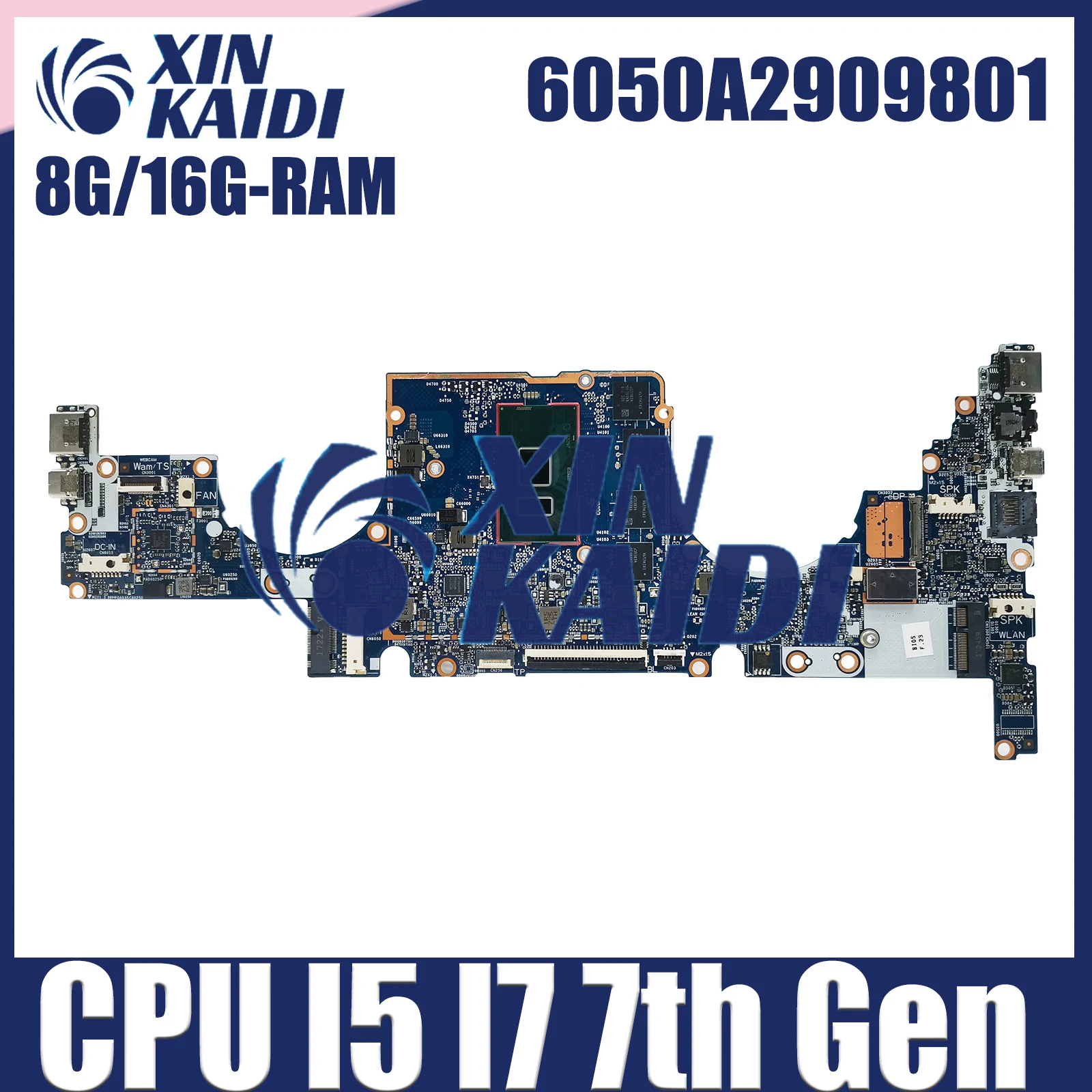 

6050A2909801-MB-A01 Notebook Mainboard For HP Envy 13-AD TPN-I128 Laptop Motherboard CPU I5 I7 7th Gen 8G/16G RAM 926313-601