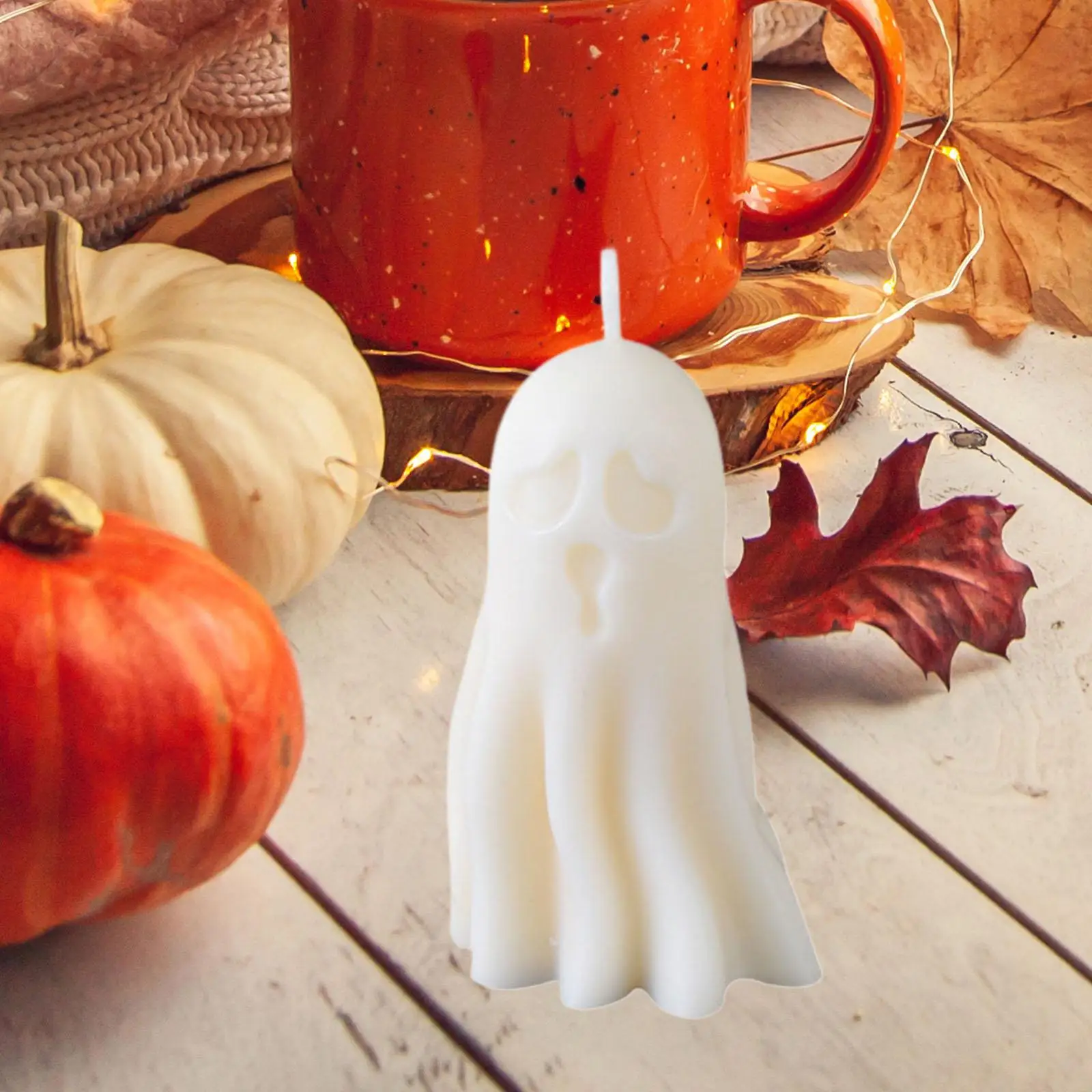 Silicone Candle Molds Ghost Shape Reusable Candle Silicone Model for DIY Epoxy Resin Soap Table Decor