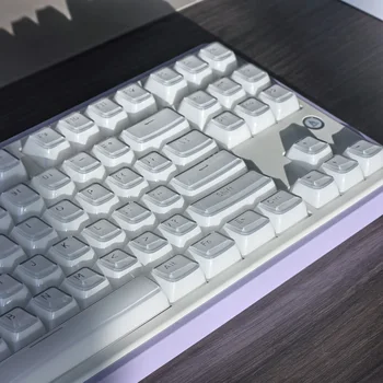 136 tuşları kristal saydam klavye tuş PC iki renkli enjeksiyon OEM jöle puding için 61/68/75/84/87/108 mekanik klavye Keycaps