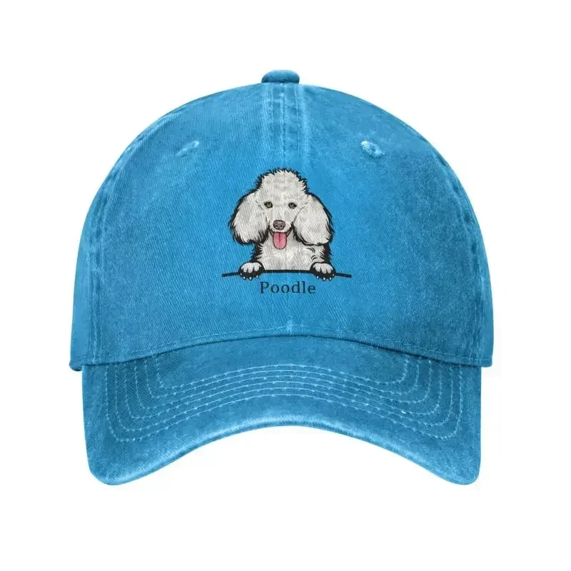 

Personalized Cotton Peeking Dog Poodle Baseball Cap Women Men Breathable Pet Animal Dad Hat Sports