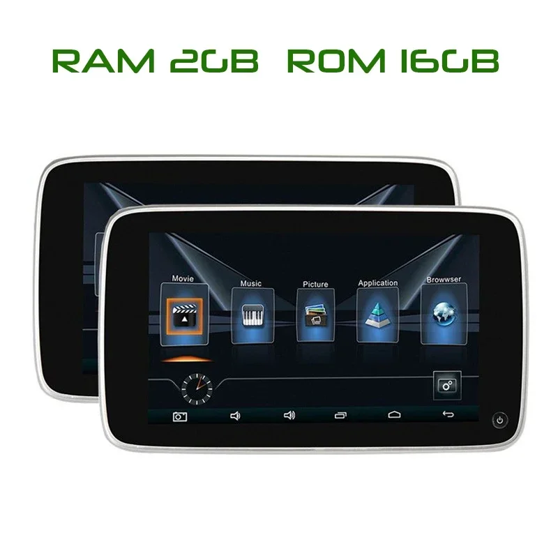 11.6 Inch Touch Panel Screen Android Car Headrest Monitor Head Rest Screen Rear Seat Entertainment Usb Sd Hdmi 1920x1080