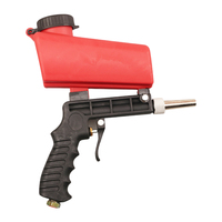 Small Sandblasting Gun Adjustable Handheld Pneumatic Blasting Gun 90PSI Pneumatic Sand Blaster 700CFM for Polishing Rust Removal