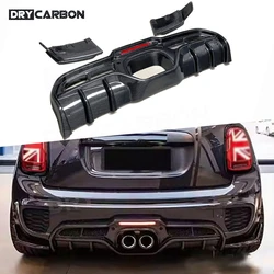 Rear Diffuser Spoiler With Led Side Splitters Canards Flaps Body Kits For BMW Mini Cooper F55 F56 F57 JCW 2006-2015 Accessories