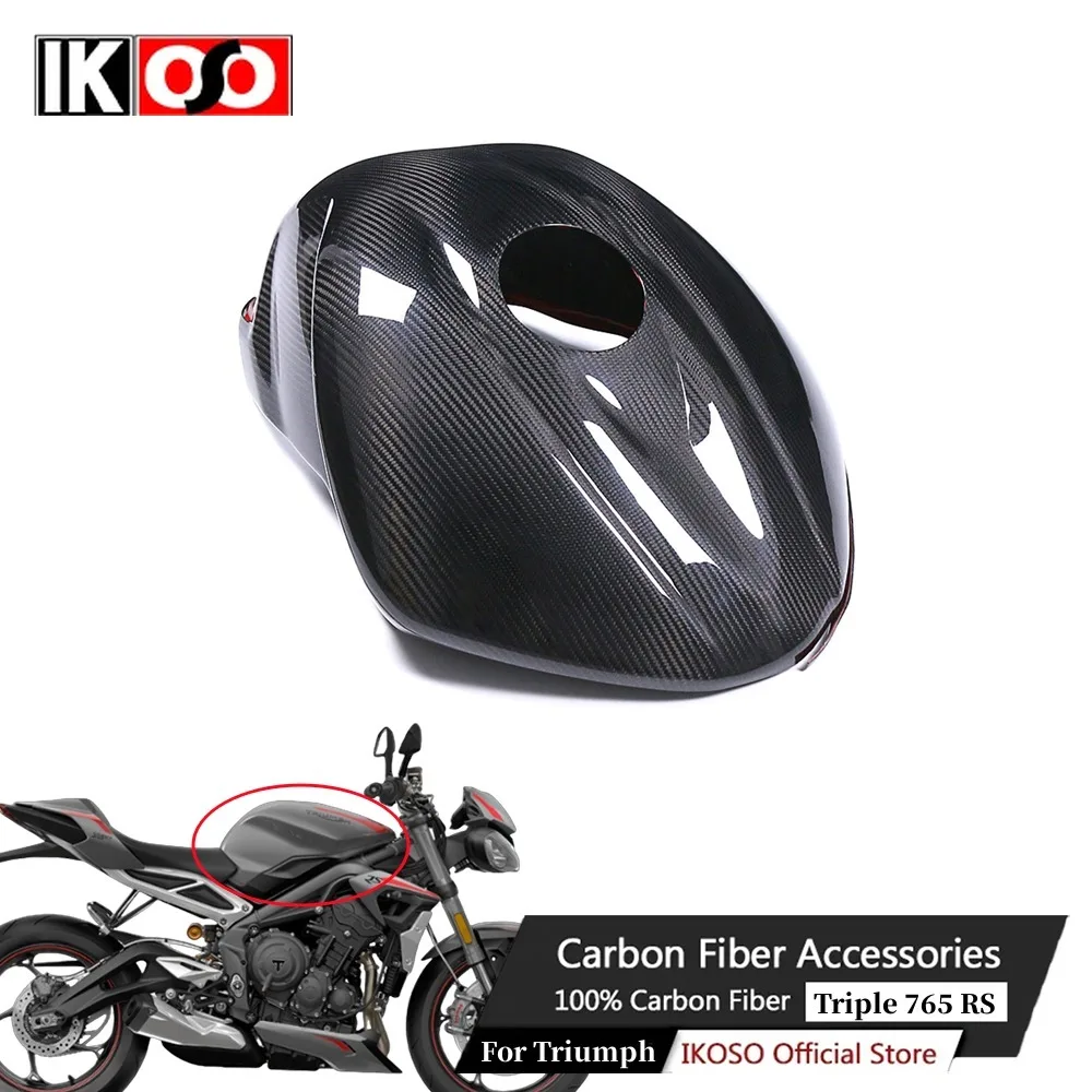 

3K Carbon Fiber Motorcycle Fuel Tank Cover Protective Shell Fairings Kit For Triumph Triple 765 RS 2016 2017 2018 2019 2020 2021