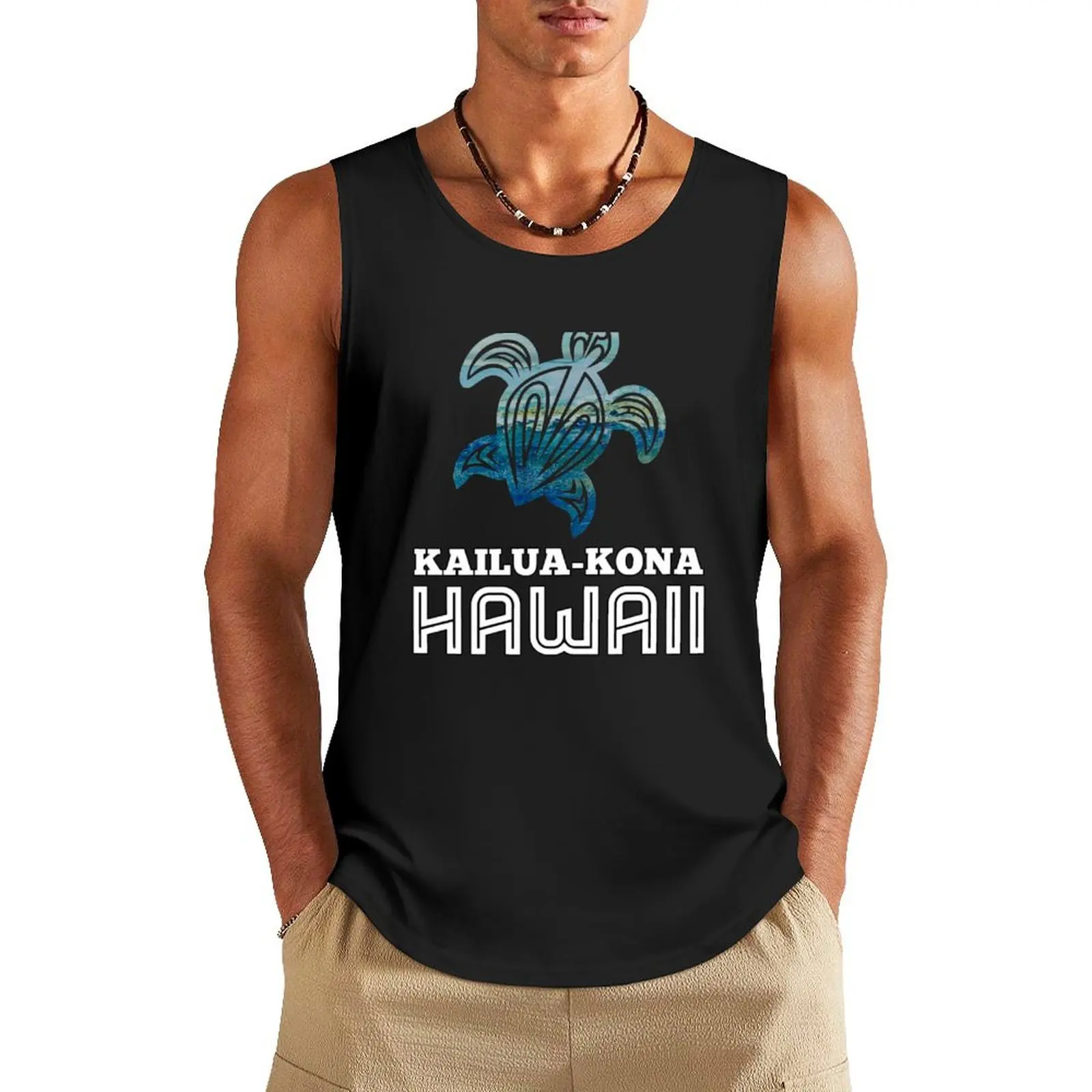 

Kailua-Kona Turtle Tank Top bodybuilding t-shirt gym muscle t-shirt summer clothes