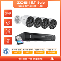 ZOSI 8CH 3K PoE Security Camera System 3K 5MP 8 Channel NVR 4MP HD Outdoor IP Cameras 25FPS Home CCTV Video Surveillance Kit