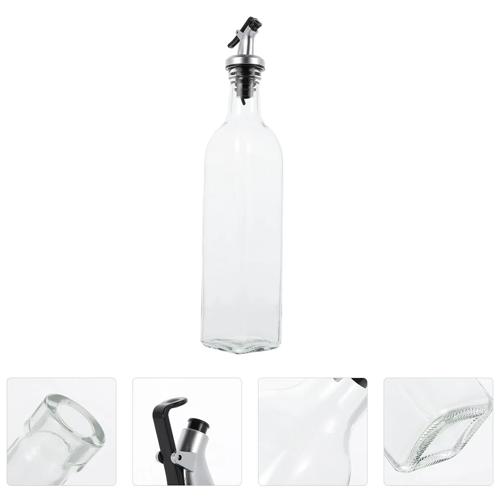 

1Pcs Leakproof Transparent Oil Bottle Glass Seasoning Container for Cooking Sauces Vinegar Oil Can Cooking Seasoning Bottle