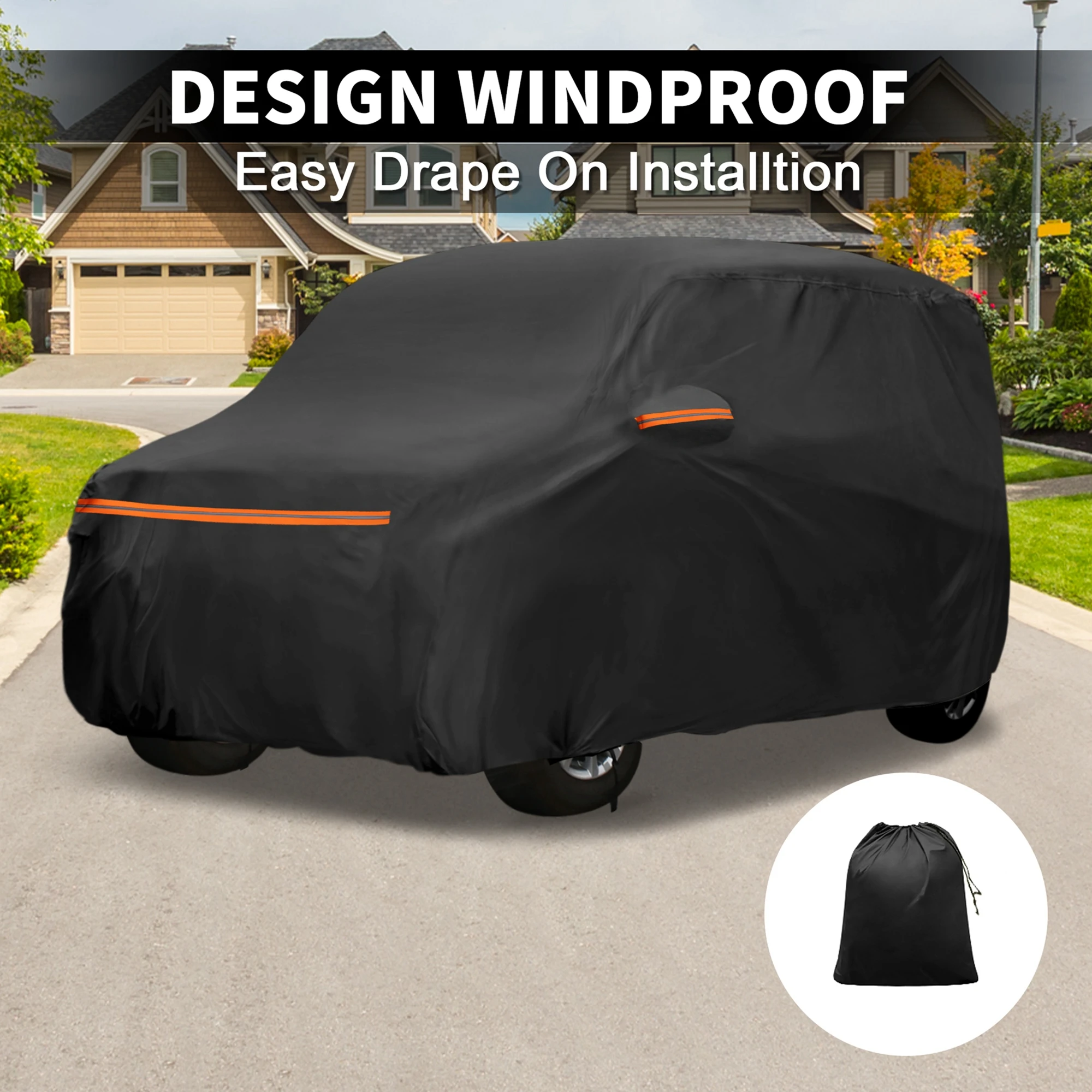 X Autohaux Car Cover Waterproof All Weather Outdoor Anti-UV Sun Rain Protection Full Exterior Cover for Daihatsu Move Canbus
