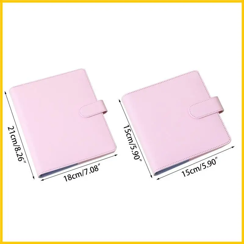 PU Leather Notebook 6 غطاء رنين الغلاف الداخلي مع ميزانيات إغلاق المشبك المغناطيسي الموثق لمكتب المدرسة