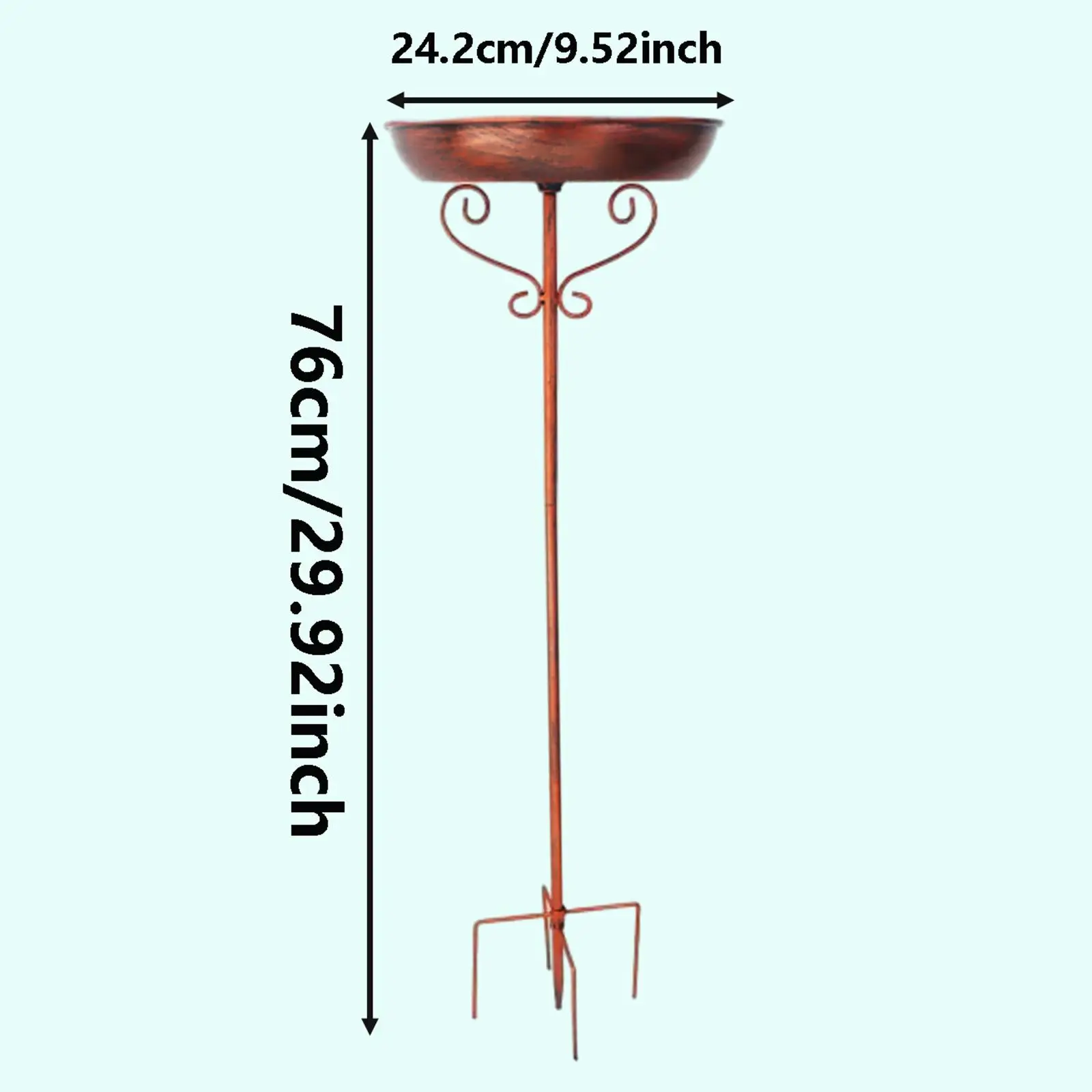 وعاء حمام الطيور، وعاء تغذية الطيور مع حصة الحديقة، طراز عتيق للفناء