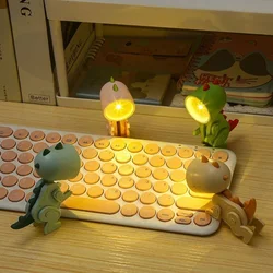 Mini Dinosaur Night Light Battery Magnetic Folding Nights Lamp Bedroom Bedside Table Ornaments Children's Toys LED Night Lights