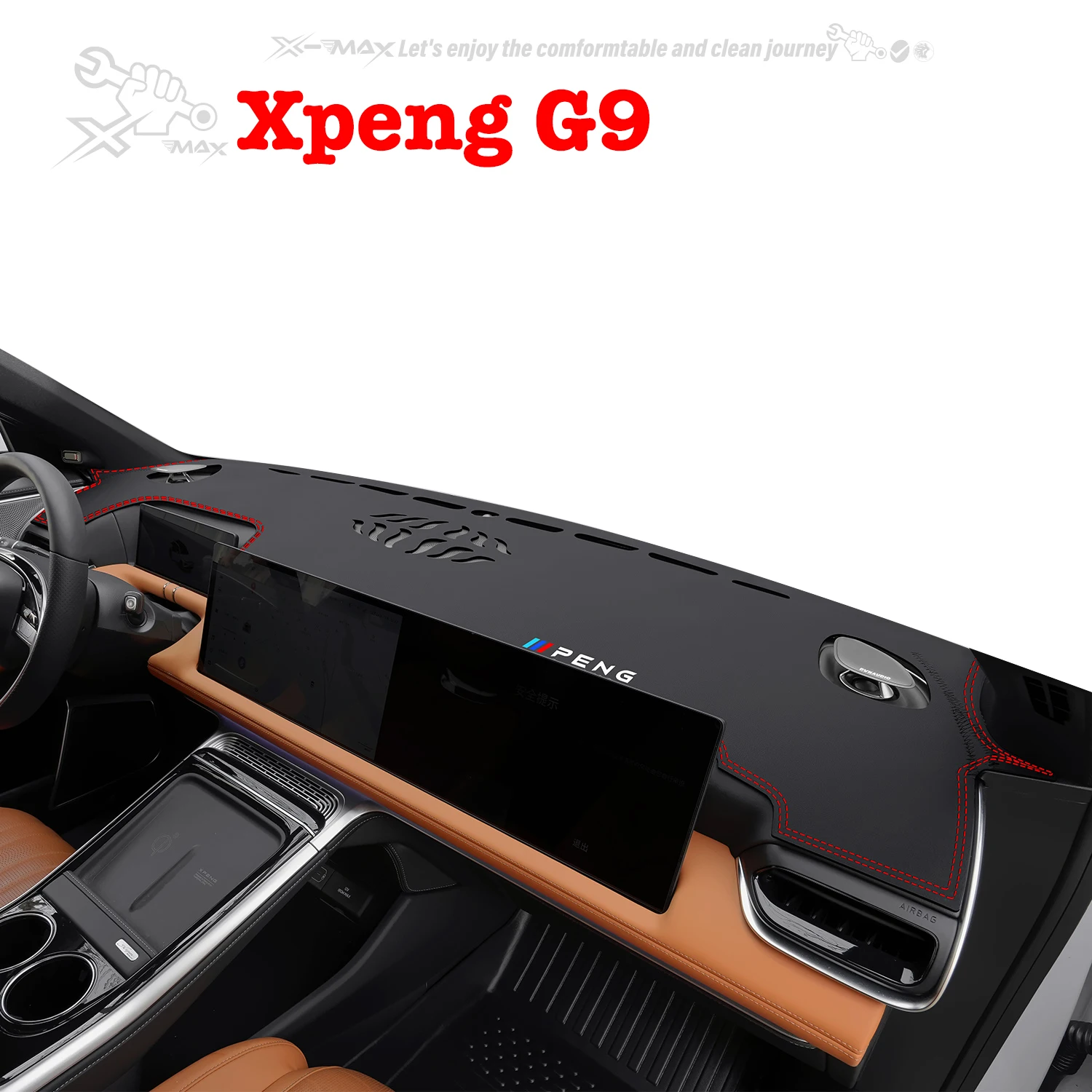 

Left-hand Drive Car Dashboard Mat For Xpeng G9 2022-2024 Light Blocking Pad Center Console Dash Mat Sunshield Protector