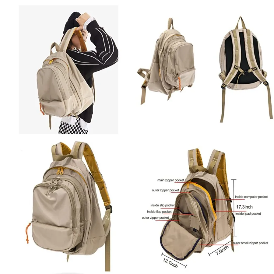

UNISEX Campus Backpack Capacity Travel Casual Daypack For Women