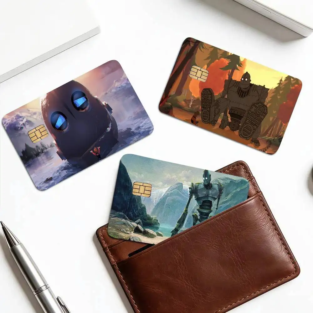 The Iron Giant Animated Movie Card Sticker 4Pcs Credit Card Skin Anti Scratch Bank Debit Card Decal