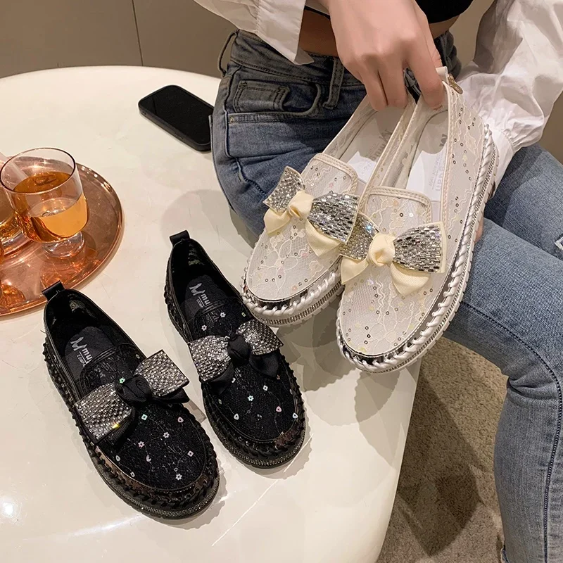 Sneakers Woman Shoes Spring Summer Flats Thick Bottom Women's Loafers Casual Slip-on Fashion Mesh Trendyol Urban Running Sports