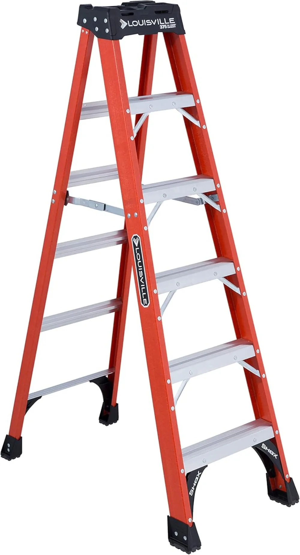 Ladder 6-Foot Fiberglass Step Ladder, 375-Pound Load Capacity, Type IAA, FS1406HD