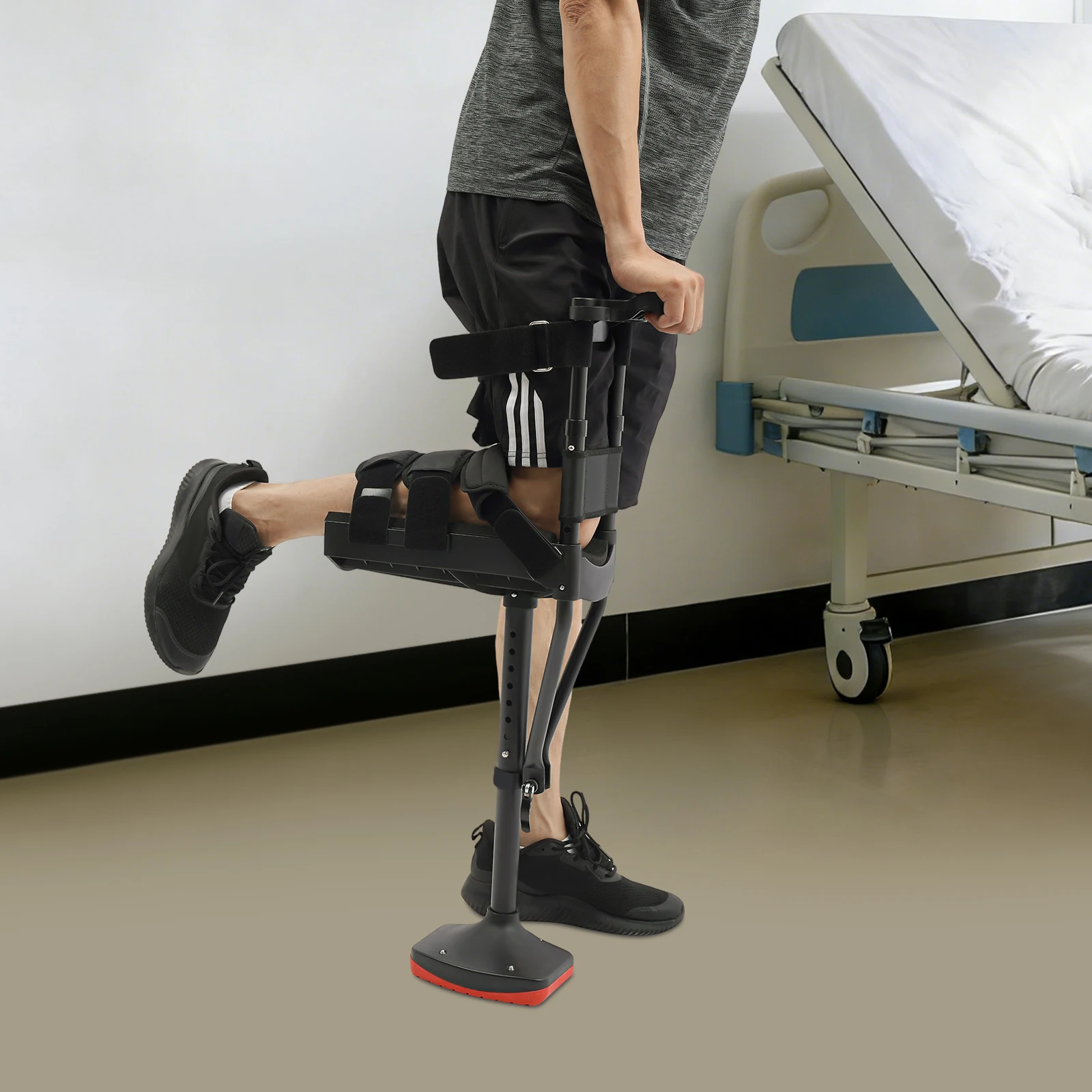 Freihändige Krücke, Gehhilfe, Kniekrücke, Gehhilfe, Gehhilfe, Kniekrücke, höhenverstellbare Kniekrücke, Gehhilfe