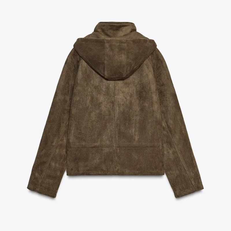 Veste Vintage à cordon de serrage pour femmes, couleur unie, manteaux à capuche à manches longues, nouvelle dame automne hiver 2025, vêtements d'extérieur pour les déplacements