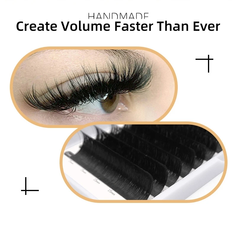 Love Lashes Easy Fan Lashes Russia Volume Faux Mink Fans Fast Blooming Eyelash Extensions Auto Fan Makeup Lashes