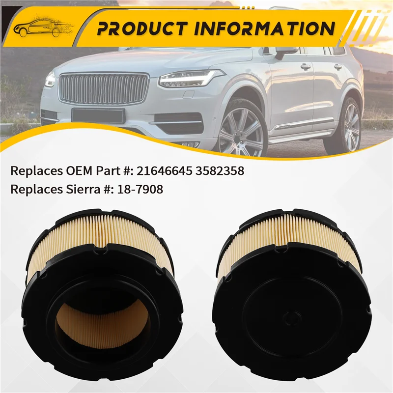 AT92-3582358 إدراج فلتر الهواء لفولفو بنتا D AD AQ TAMD TMD 31 41 محركات 21646645 18-7908 جديد 155 مللي متر