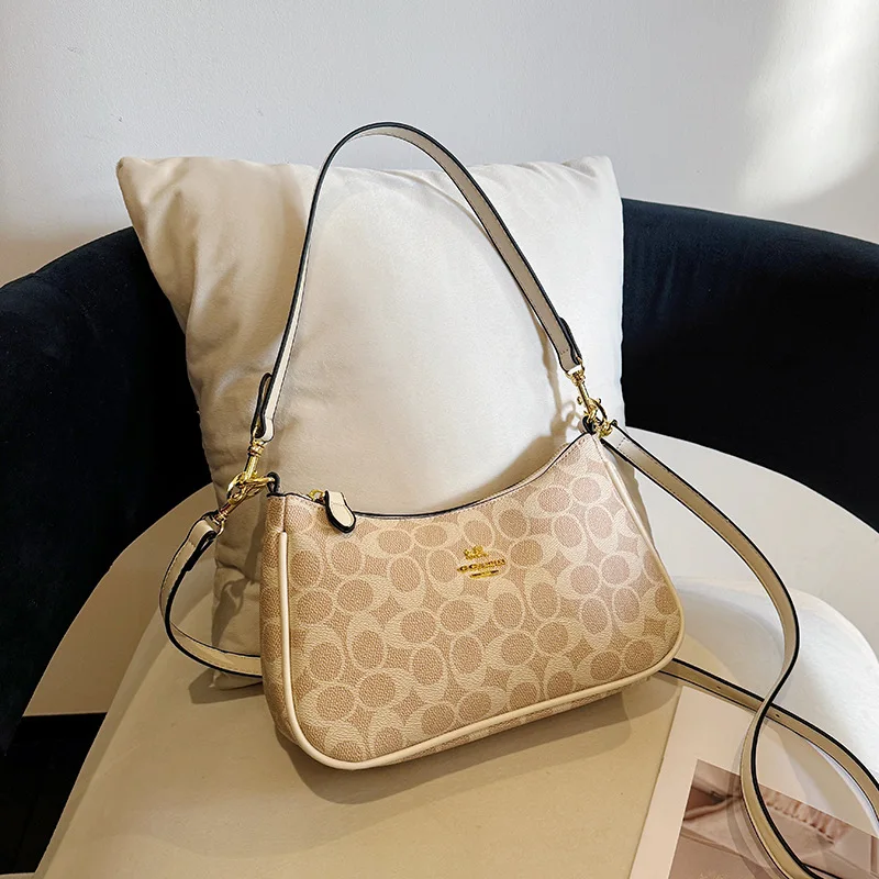 2026 Bolsa de ombro estampada primavera para mulheres – Bolsa crossbody premium, sacola moderna com design floral e alça nas axilas