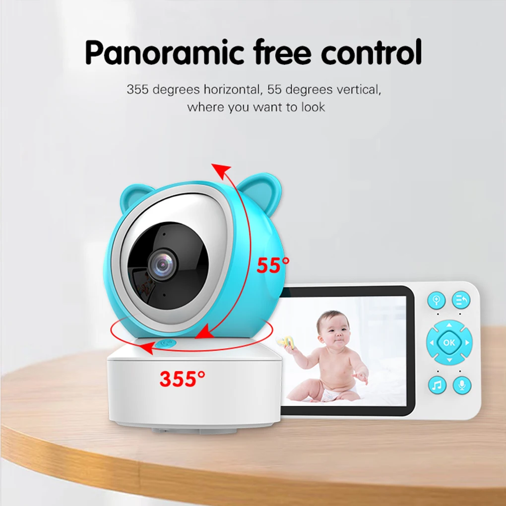 ABS Wireless Video Baby Monitors Camera With For Remote Viewing 1080P One-click