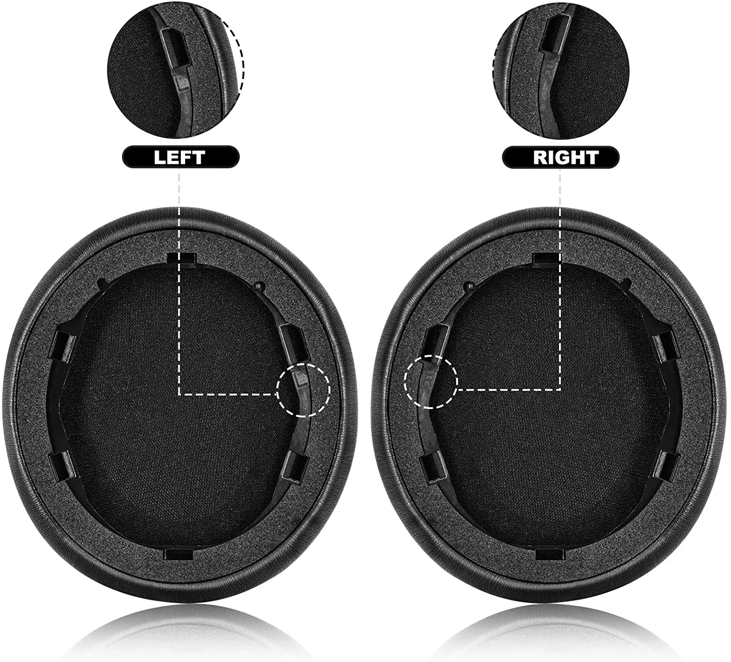 Replacement Earpads Cushions for Anker Soundcore Headphones Q30 and Anker Q35, Life Q30 Earpads Ear Cushions with Protein Leathe