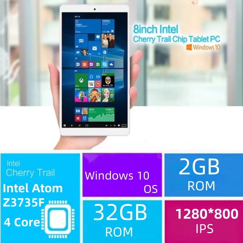 

Hot Sales 8“ Tablets Windows 10 1920*1200 Resolution Z3735F Quad Core Micro usb Teclast X80
