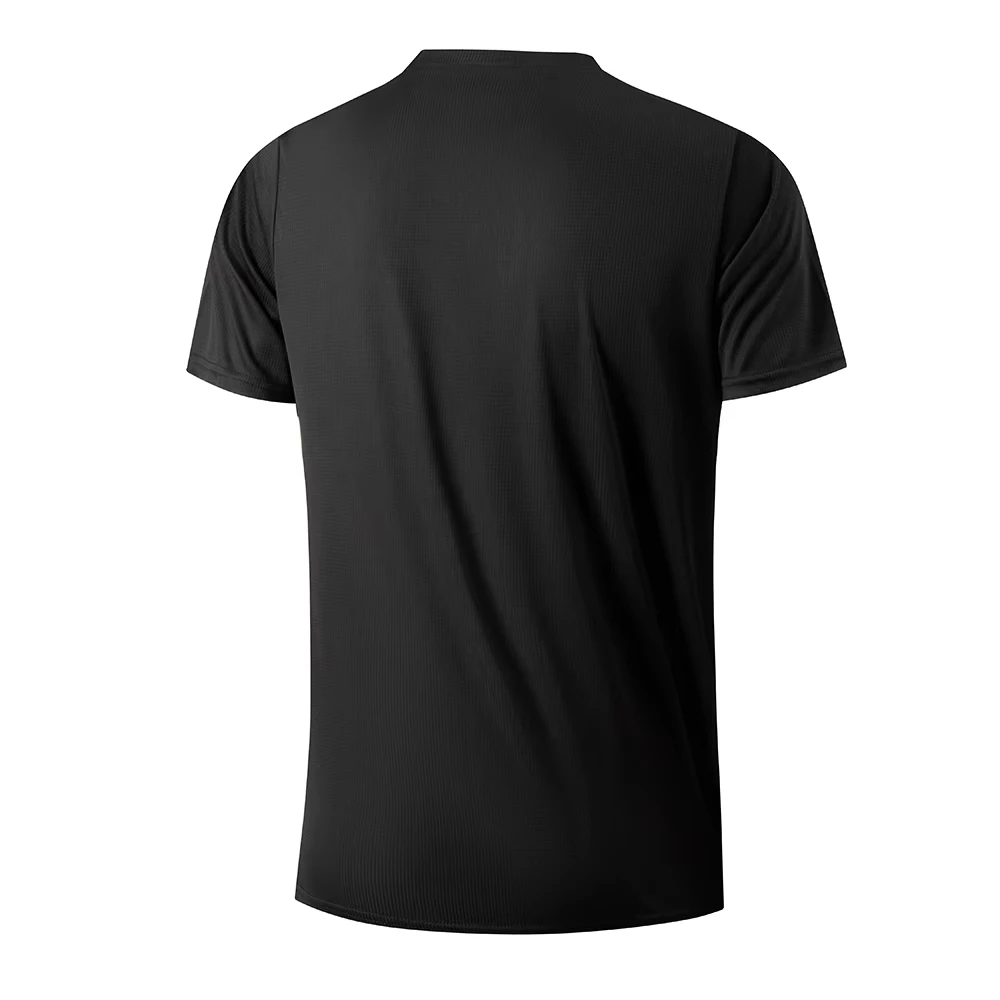 Men's Quick Dry Short Sleeve Gym Running Moisture Wicking Round Neck T-Shirt Training Exercise Gym Sport Shirt Tops Lightweight