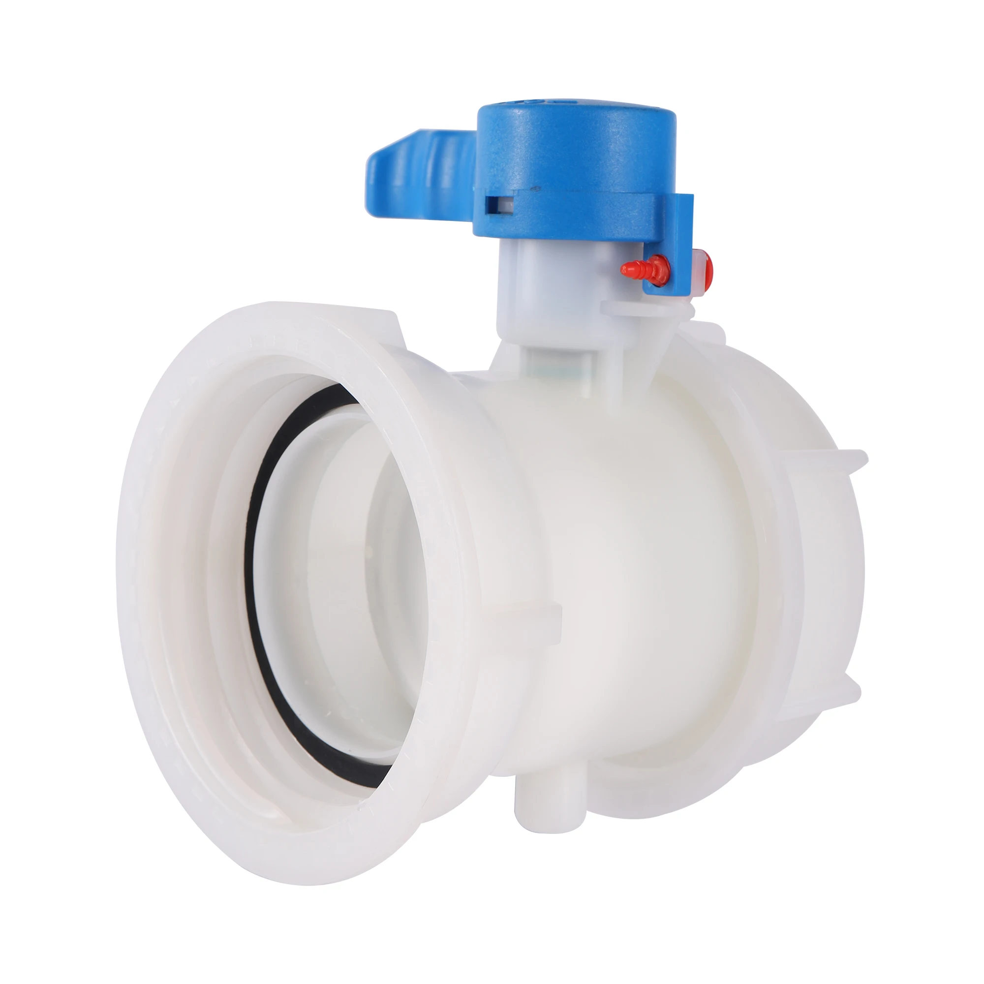 DN40/50/80 62/75/100mm Tank Butterfly Valve IBC Tank Container Tote Tank Butterfly Connection Valve Plastic Water Drain Adapter