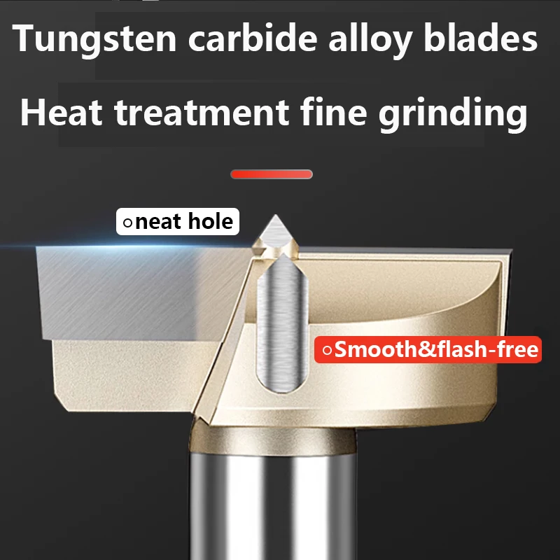 Tideway Hexagonal Shank Forstner Boring Drill Bits Tips Woodworking Tools Wood Self Centering Tungsten Carbide Hole Saw Cutter
