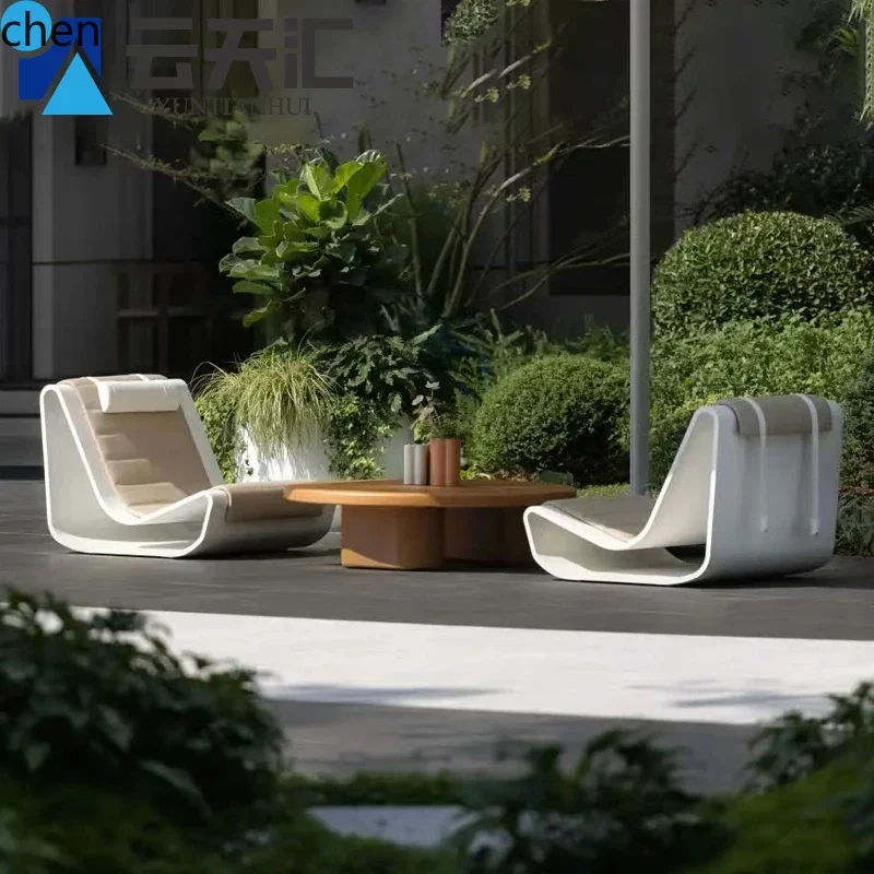 outdoor sofa leisure chair furniture creative special-shaped hotel armrest single chair sample single sofa